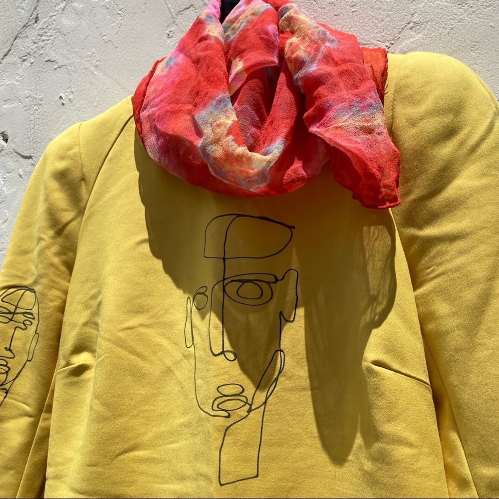 Bright Warm Yellow Structural Shoulder Dress - image 2